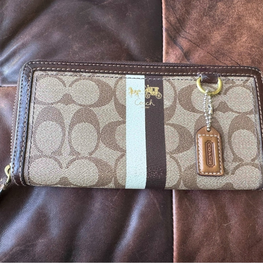 Coach Leather and Canvas Wallet